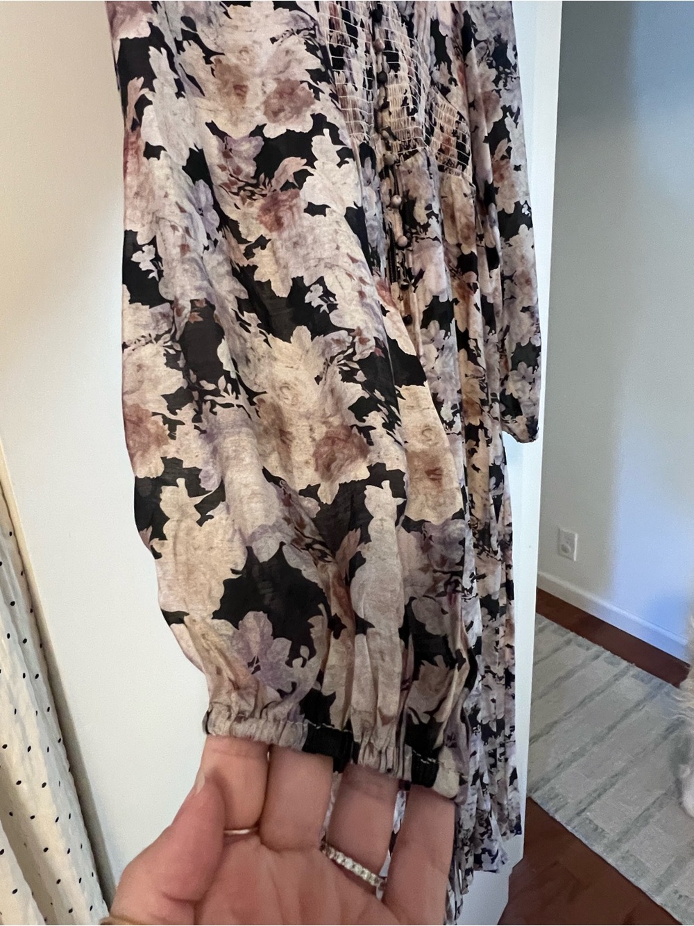 In Loom - Floral Print Maxi Dress - blush, cream, black - NWT - Picture 3 of 11